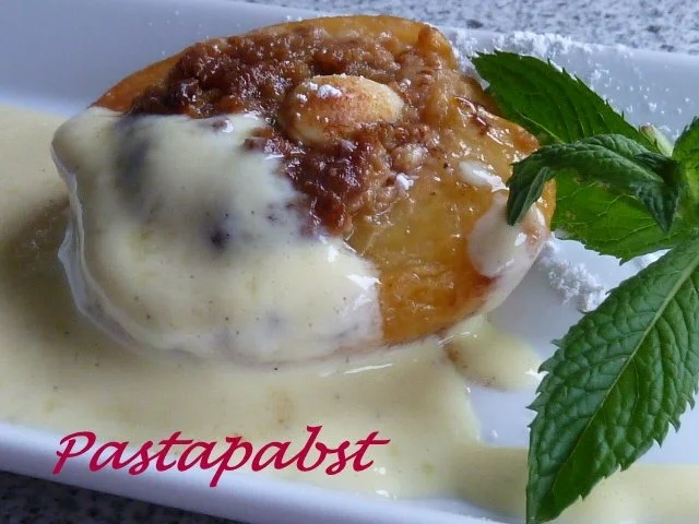 Pesche ripiene-Gefüllte Pfirsiche - Rezept - Bild Nr. 3