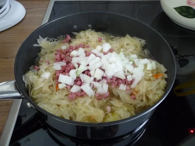 Gemüsebeilage :  Weintrauben - Sauerkraut - Rezept - Bild Nr. 3