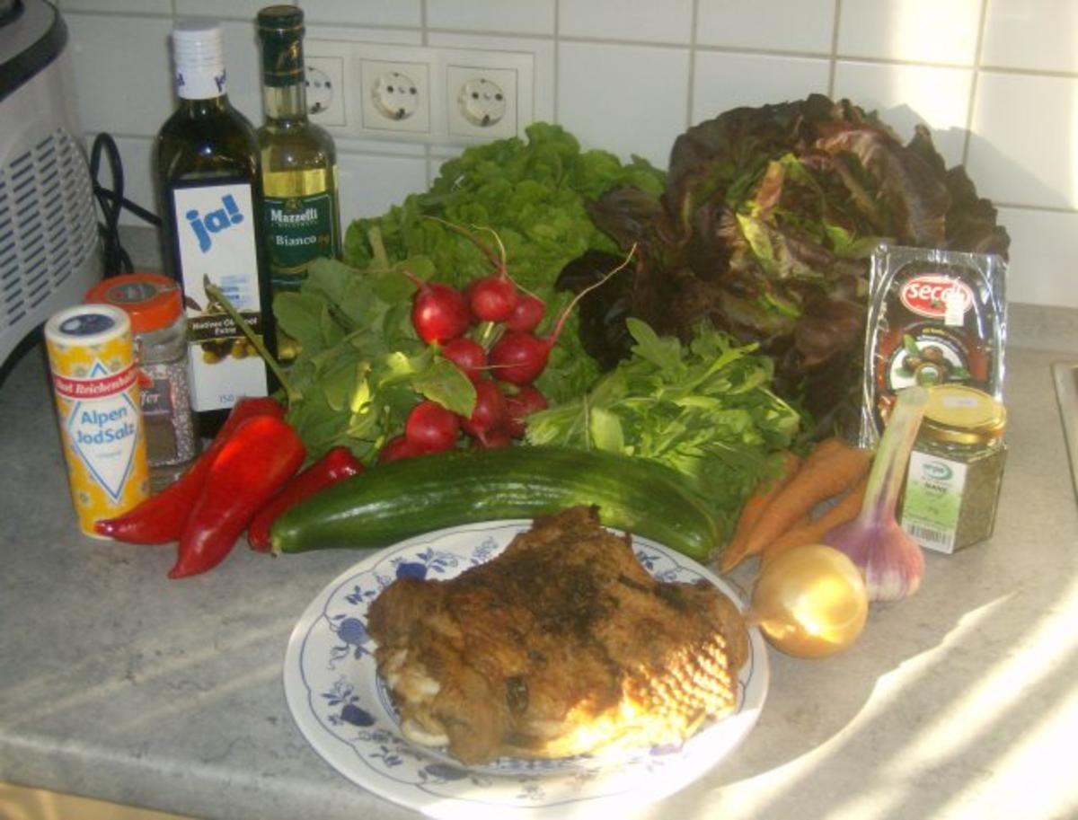 Bunter Salat mit Putenfleisch Resteverwertung vom Vortag - Rezept - Bild Nr. 2