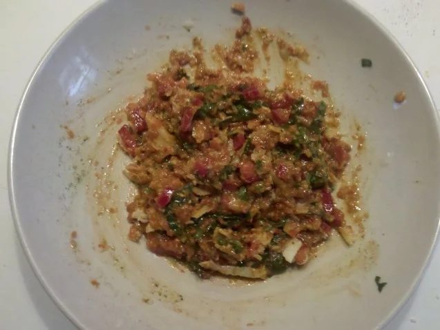 Rezept: Nudeln: Minifarfalle mit Ajvar-Käse-Pesto Bild Nr. 5 Nudeln: Minifarfalle mit Ajvar-Käse-Pesto - Rezept - Bild Nr. 5