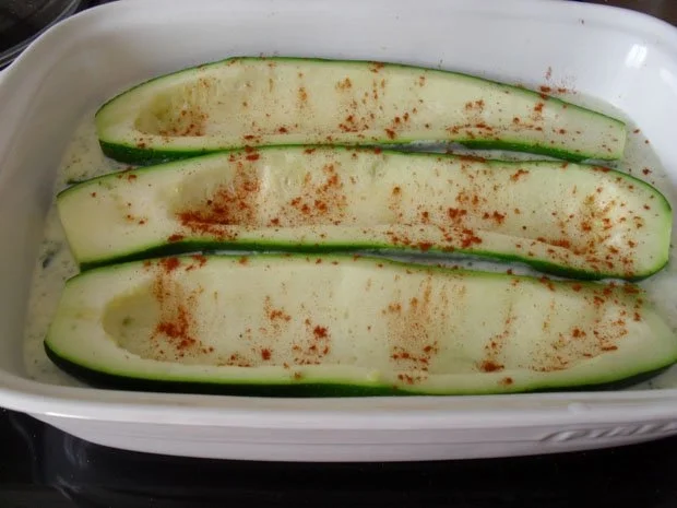 Zucchini mit Champignon-Toastbrot-Schinkenfüllung im Kräuter-Rahmsößle - Rezept - Bild Nr. 12