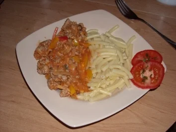 Rezept: Scharfe Hackfleischsoße Asia Scharfe Hackfleischsoße Asia - Rezept