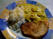 Rezept: Puten-Steak mit Bananen-Curry-Sahne Puten-Steak mit Bananen-Curry-Sahne - Rezept