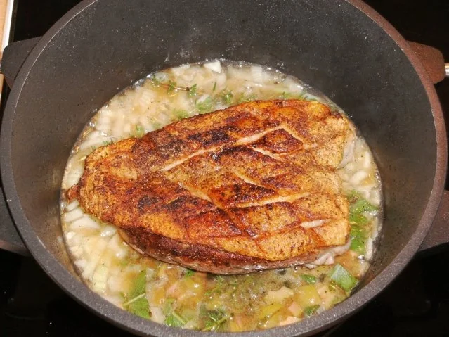 Fleisch: Entenbrust geschmort, mit Kräutern und Oliven - Rezept - Bild Nr. 6