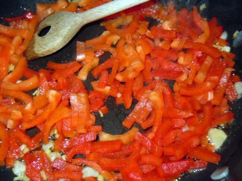 Glasnudel Gemüse Pfanne mit scharfen Crevetten - einfach - 100 kcal/100g