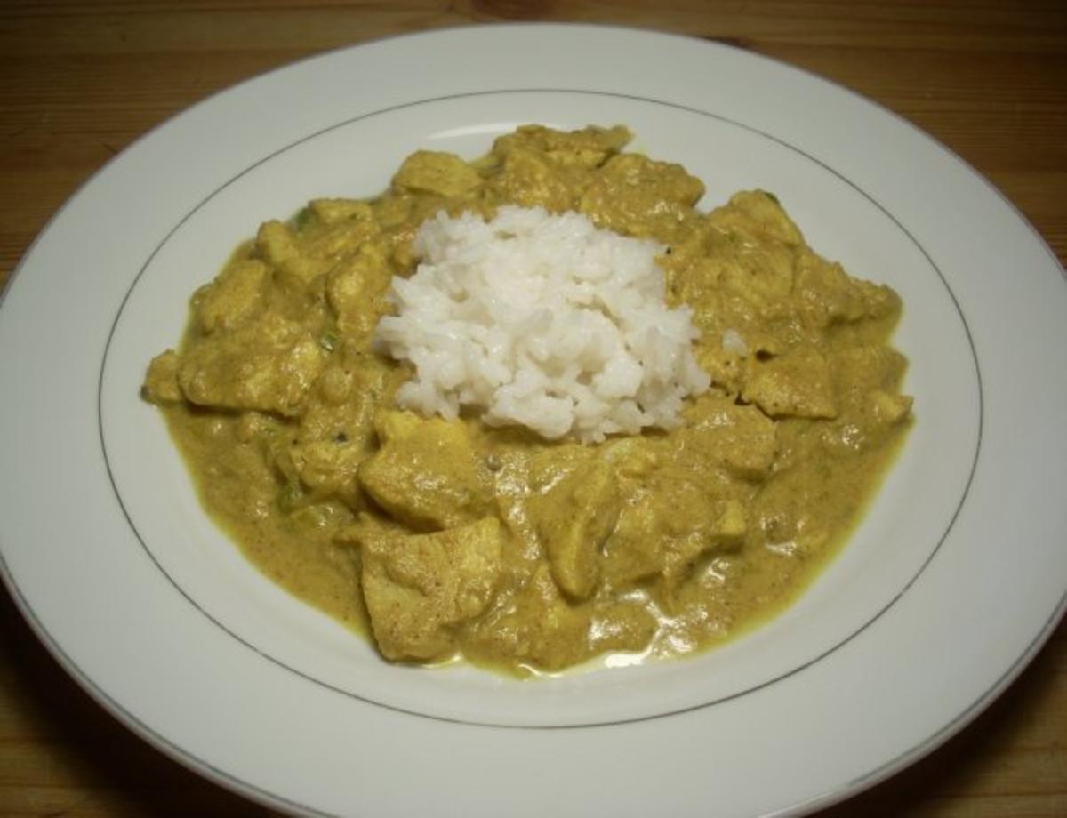 Bilder für Chicken Korma mit Reis - Rezept