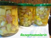 Diverses:   ZUCCHINI süß-sauer + pikant eingelegt - Rezept