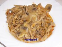 Kochen: Schweinegeschnetzeltes mit Pilzen, Gyros Art - Rezept
