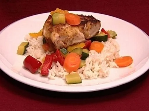 Rezept: Hühnchenbrust mit Gemüse und Reis (Sabine Menne) Hühnchenbrust mit Gemüse und Reis (Sabine Menne) - Rezept