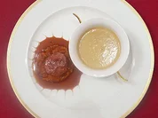 Schaumsüppchen vom Steinpilz mit karamellisierter Milchkalbsleber - Rezept