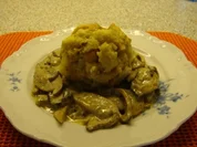 Kräuterseitlinge in Frischkäse-Sahne Beet - Rezept