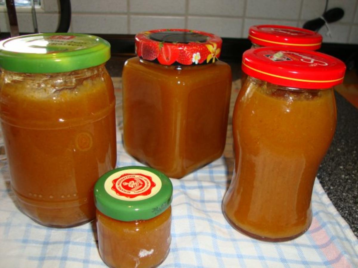 Aprikosen-Pfirsich-Mellisse-Minz Marmelade - Rezept - kochbar.de