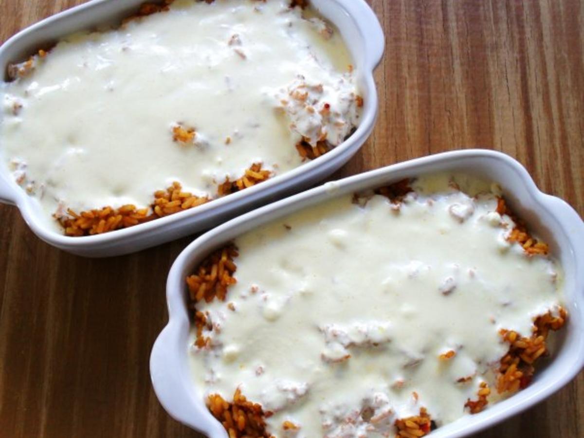 Gyrosauflauf mit Gyrosfleisch und Paprika