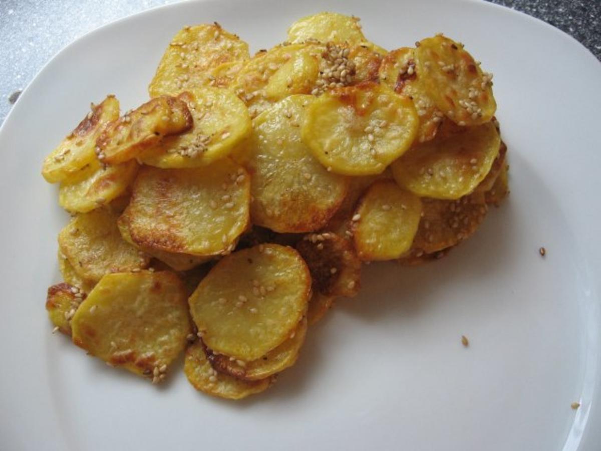 Kartoffel-Sesam-Chips (Beilage) - Rezept