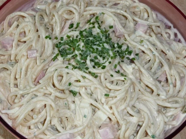 Rezept: Spaghetti- / Grillsalat klassisch Spaghetti- / Grillsalat klassisch - Rezept
