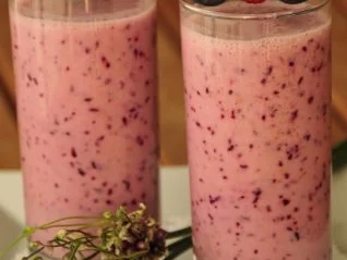 Himbeer-Heidelbeer-Drink - Rezept