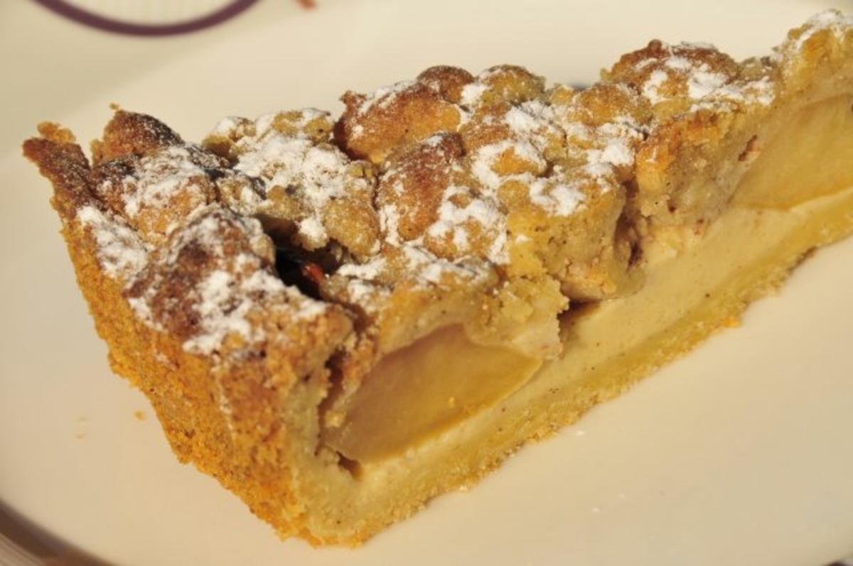 Apeltarte mit Marzipanstreusel - Rezept - kochbar.de