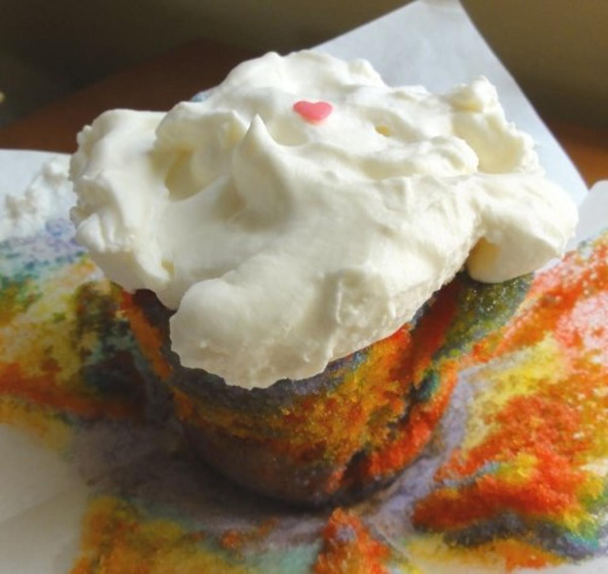 Regenbogen Cupcakes - Rezept - Bild Nr. 7