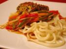 Knusperfisch auf Wok-Gemüse - Rezept