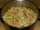 Gemüse-Schinken-Nudelpfanne - Rezept