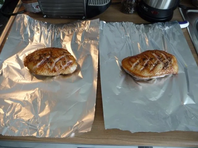 Geflügel - Entenbrust an Kartoffelring mit Gurkensalat - Rezept - Bild Nr. 5