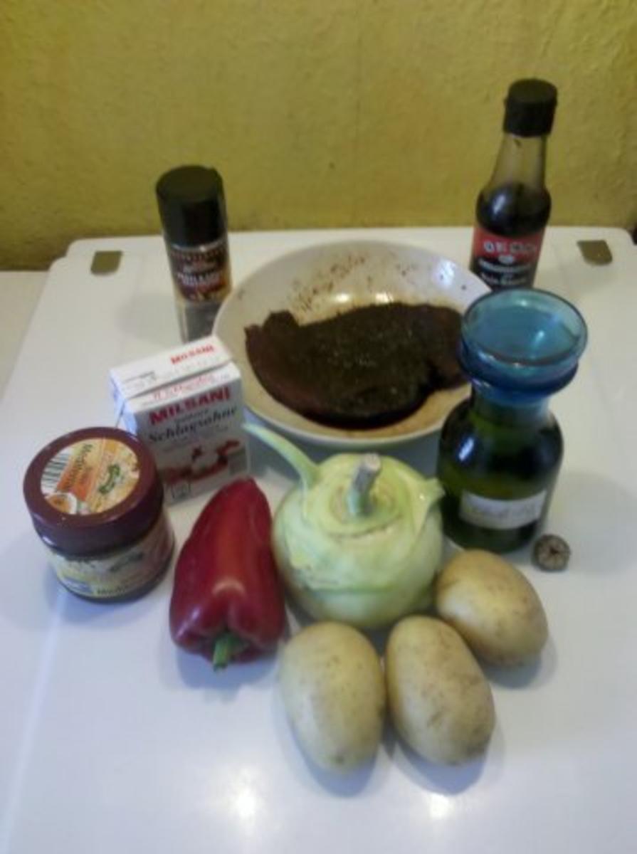 Geflügel: Putenschnitzel mit Paprika-Kohlrabi-Sahne - Rezept - Bild Nr. 2