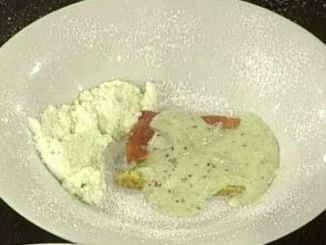 Pistazienbiskuit mit Kiwicreme - Rezept