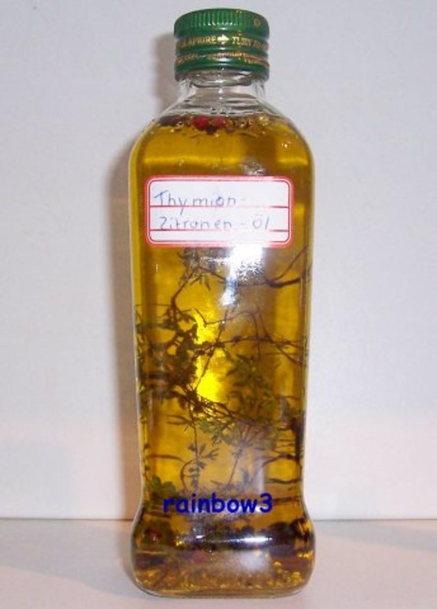 Gewürz: Zitronen-Thymian-Kräuteröl - Rezept