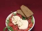 Burrata, coeur du boeuf mit Rucola und Ochsenbrot - Rezept