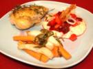 Poulardenbrust, Rote-Bete-Polenta und Estragon-Wurzelgemüse - Rezept