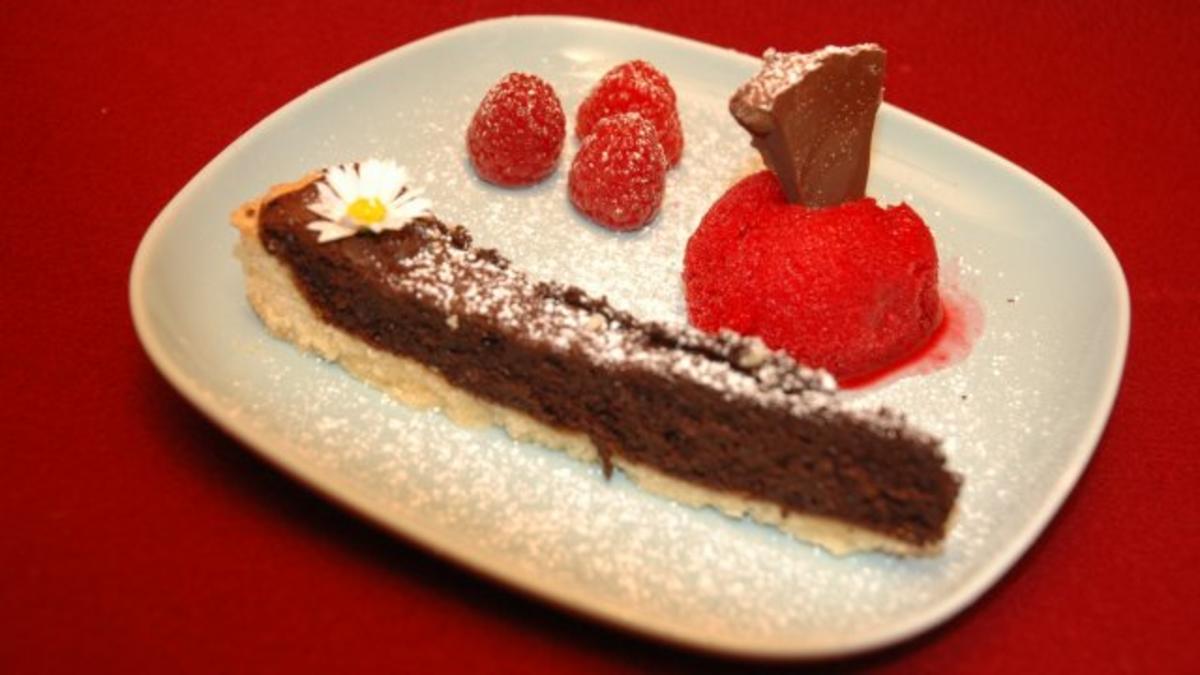 Bilder für Death in Chocolate-Tarte mit Sorbet - Rezept