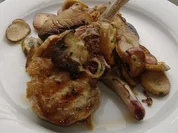 Kotelett vom Iberico Schwein mit gebratenen Pilzen - Rezept