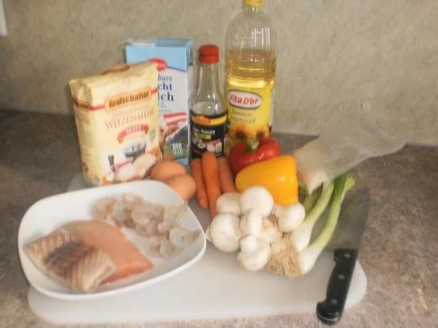 Rezept: Knackige Gemüsepfanne mit gebackenen Fischstücken Bild Nr. 2 Knackige Gemüsepfanne mit gebackenen Fischstücken - Rezept - Bild Nr. 2