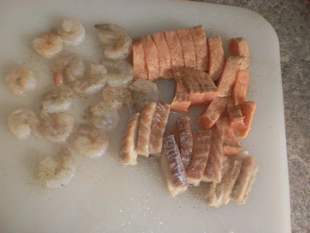 Rezept: Knackige Gemüsepfanne mit gebackenen Fischstücken Bild Nr. 3 Knackige Gemüsepfanne mit gebackenen Fischstücken - Rezept - Bild Nr. 3