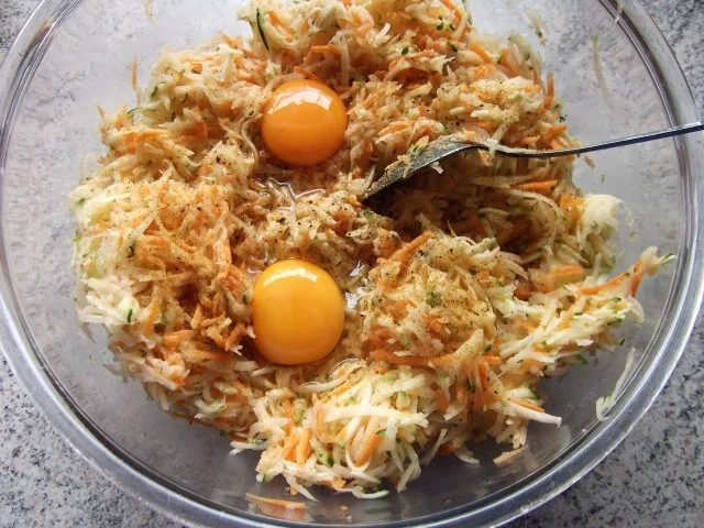 Rezept: Gemüse- Reiberdatschi Dieter´s Art Bild Nr. 3 Gemüse- Reiberdatschi Dieter´s Art - Rezept - Bild Nr. 3