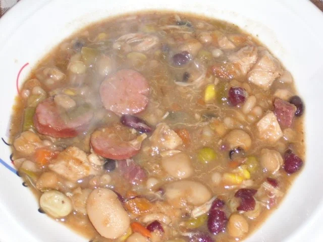 Rezept: Eintopf : 6 Bohnen deftig Eintopf : 6 Bohnen deftig - Rezept