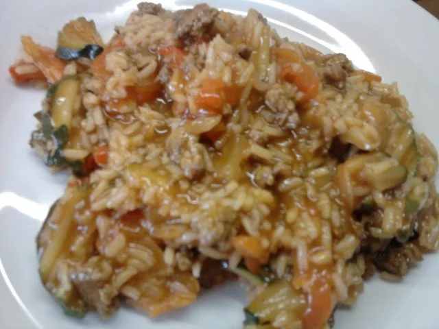 Rezept: Mediterane Reispfanne Mediterane Reispfanne - Rezept