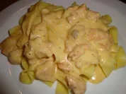 Rezept: Tagliatelle oder Bandnudel in Lachssauce Tagliatelle oder Bandnudel in Lachssauce - Rezept