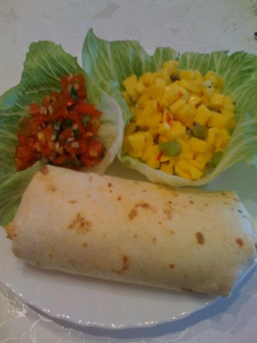 Bilder für Hähnchenburritos mit Mango-Salsa und Pico de Gallo - Rezept