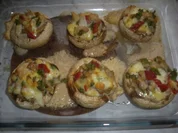 Champignons mit Hühnerfleisch und mehr - Rezept