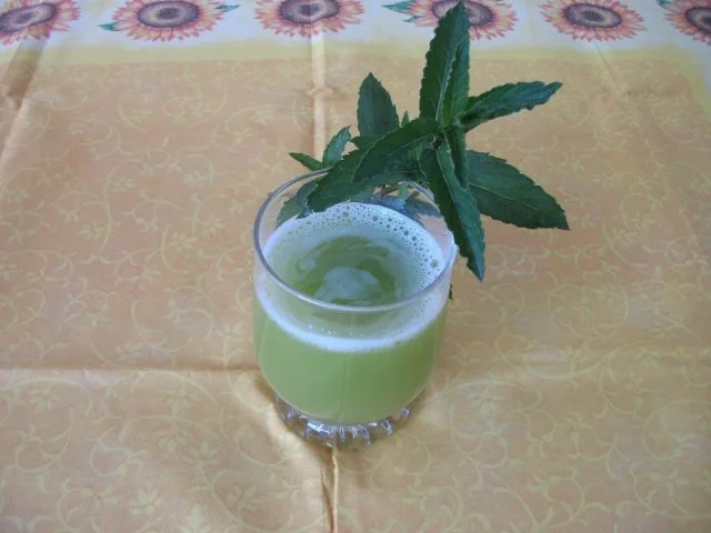 Getränk o.A.: Zucchini, Salatgurke und Pfefferminz - Rezept