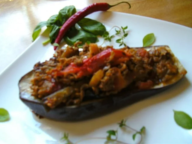 Rezept: gefüllte Aubergine.. Bild Nr. 4 gefüllte Aubergine.. - Rezept - Bild Nr. 4
