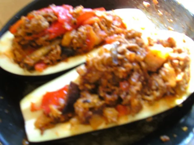 Rezept: gefüllte Aubergine.. Bild Nr. 5 gefüllte Aubergine.. - Rezept - Bild Nr. 5