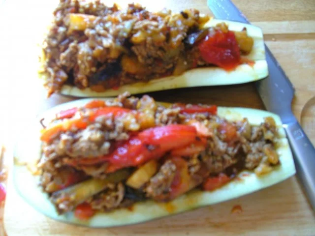 Rezept: gefüllte Aubergine.. Bild Nr. 3 gefüllte Aubergine.. - Rezept - Bild Nr. 3