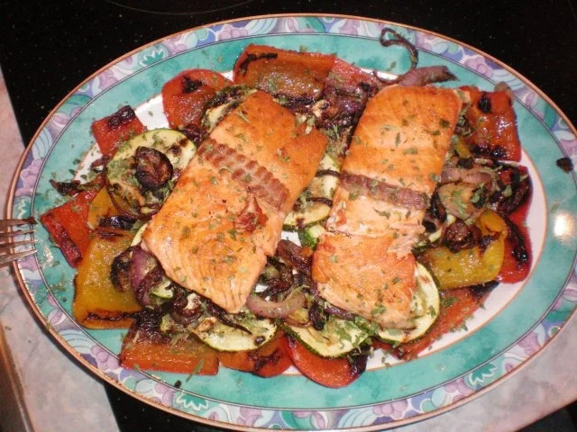 Gebratenes Gemüse mit Lachs - Rezept - Bild Nr. 6