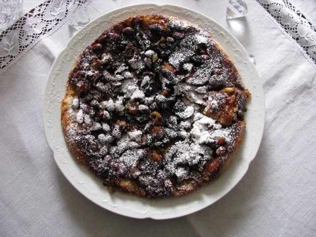 Rezept: Backen: Bratapfeltarte mit gebrannten Mandeln Backen: Bratapfeltarte mit gebrannten Mandeln - Rezept