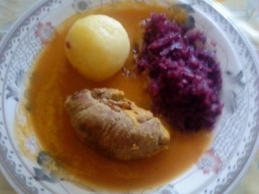 Rinderrouladen mit Rinderrouladen und Schwarzwälder Schinken - Rezept ...