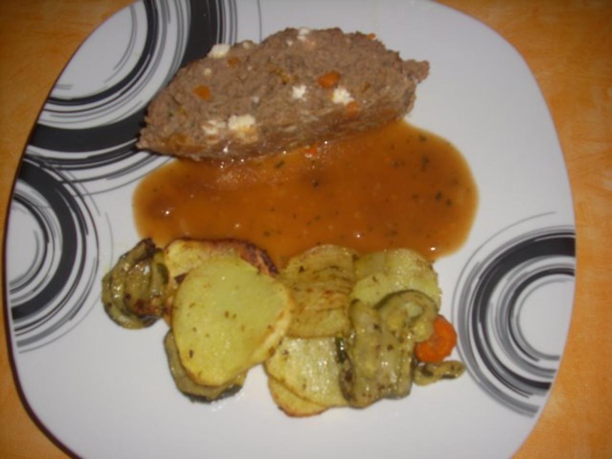 Bilder für Hackbraten mit Ofengemüse - Rezept