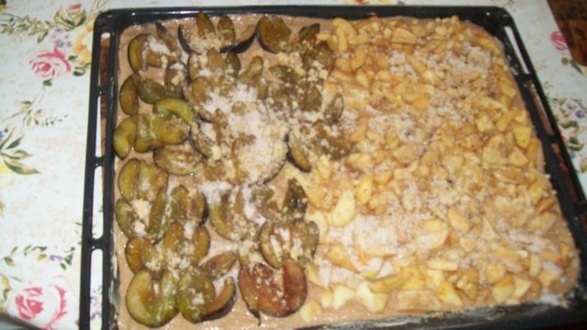 Schneller - Vollkornkuchen mit Apfel - Pflaumen -Belag - Rezept - Bild Nr. 4