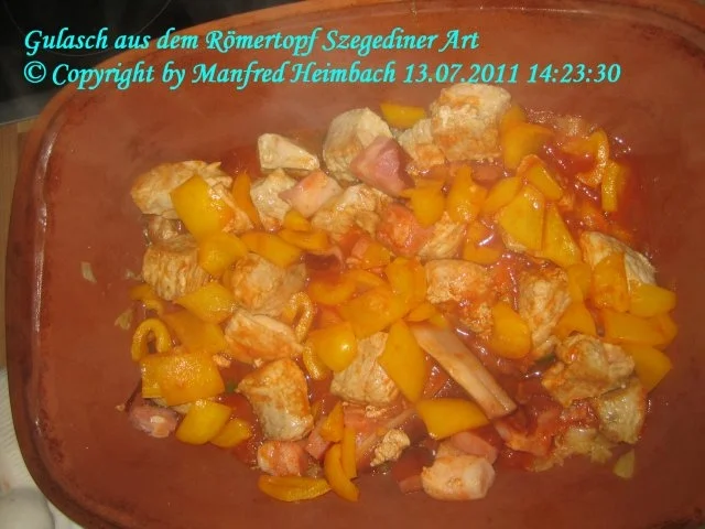 Fleisch – Ofengulasch aus dem Römertopf Szegediner Art a’la Manfred - Rezept - Bild Nr. 4